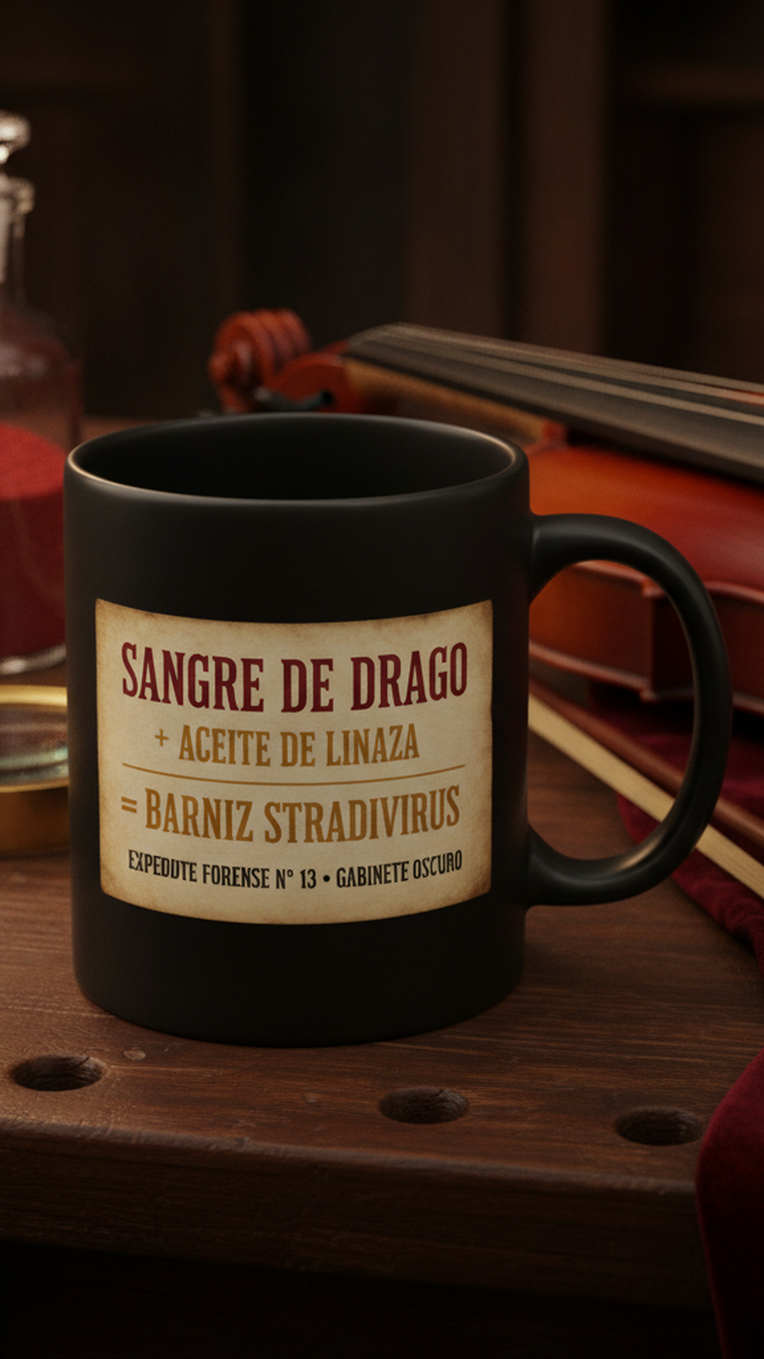 Taza de Colección: Sangre de Drago & Barniz Stradivarius (1716)